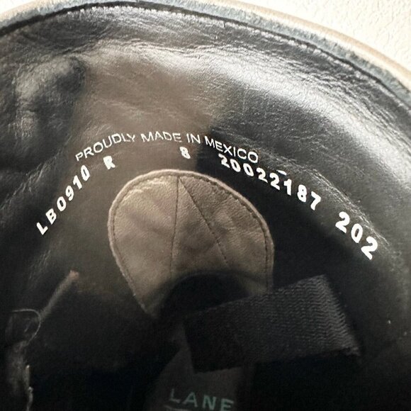 NEW Lane Boots Womens Gray Leather Canvas Mid-Calf Western Moto Style Zip Size 8 - Picture 11 of 13